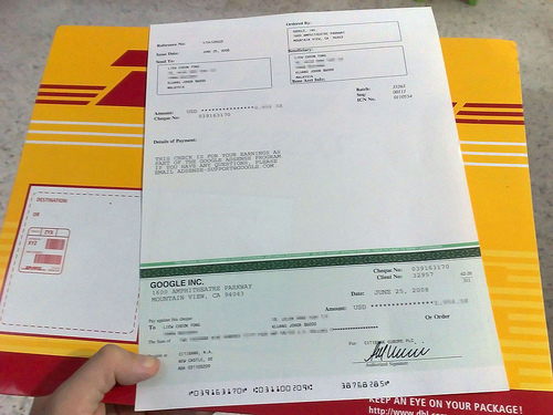 Чек Google AdSense
